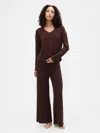 Gap Factory Relaxed Wide-leg Pj Pants In Brown