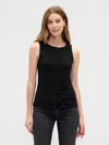 Gap Factory Ribbed Boatneck Vest In Black