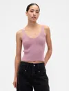 Gap Factory Ribbed Boucle Sweater Tank Top In Pink