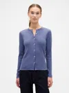 Gap Factory Ribbed Button-up Top In Multi