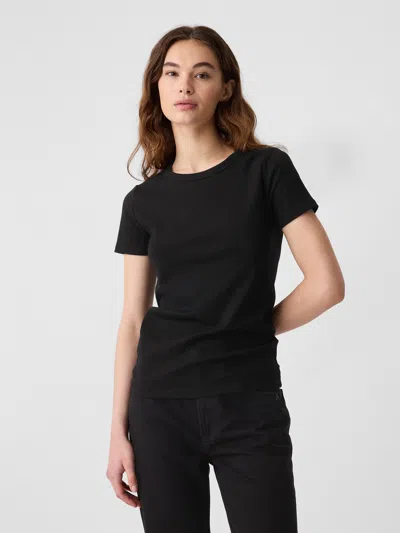 Gap Factory Ribbed Crewneck T-shirt In Black