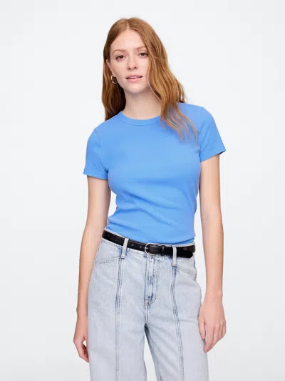 Gap Factory Ribbed Crewneck T-shirt In Blue