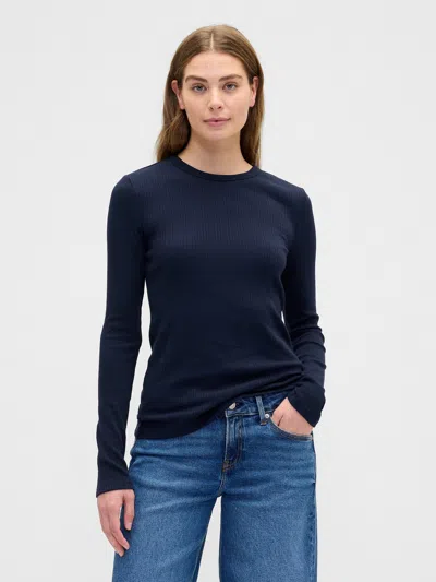 Gap Factory Ribbed Crewneck T-shirt In Blue