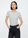 Gap Factory Ribbed Crewneck T-shirt In Gray