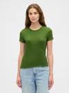Gap Factory Ribbed Crewneck T-shirt In Green