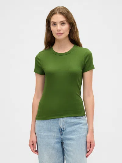 Gap Factory Ribbed Crewneck T-shirt In Green