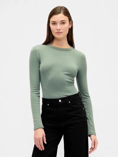 Gap Factory Ribbed Crewneck T-shirt In Green