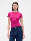 Gap Factory Ribbed Crewneck T-shirt In Pink