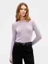 Gap Factory Ribbed Crewneck T-shirt In Purple