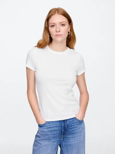 Gap Factory Ribbed Crewneck T-shirt In White