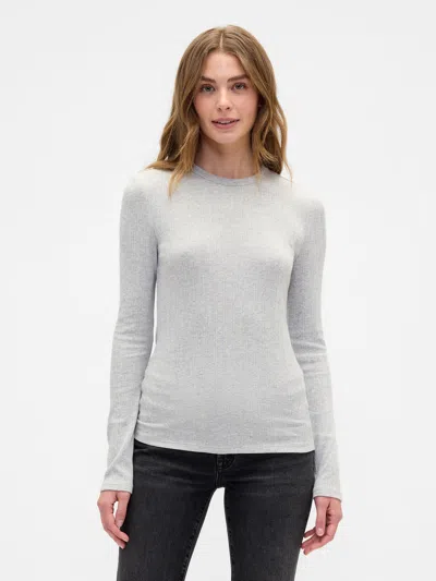 Gap Factory Ribbed Crewneck T-shirt In White