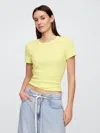 Gap Factory Ribbed Crewneck T-shirt In Yellow