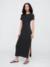 Gap Factory Ribbed Maxi Dress In Black