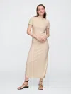 Gap Factory Ribbed Maxi Dress In Brown