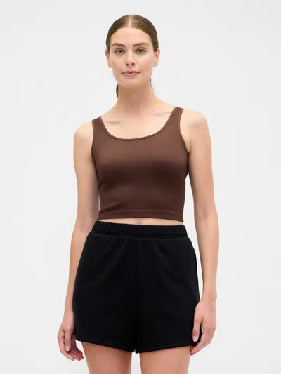 Gap Factory Ribbed Scoopneck Brami In Brown