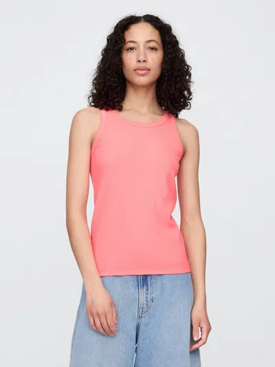 Gap Factory Ribbed Scoopneck Tank Top In Pink