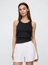 Gap Factory Ribbed Scoopneck Tank Top In Black