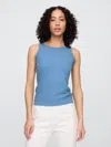 Gap Factory Ribbed Scoopneck Tank Top In Blue