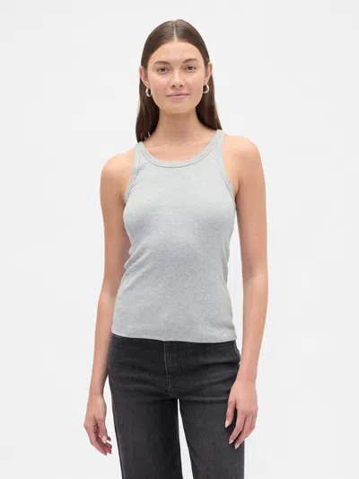 Gap Factory Ribbed Scoopneck Tank Top In Gray