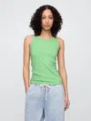 Gap Factory Ribbed Scoopneck Tank Top In Green