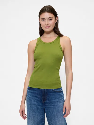 Gap Factory Ribbed Scoopneck Tank Top In Green