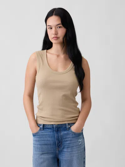 Gap Factory Ribbed Scoopneck Tank Top In Multi