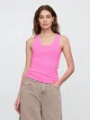 Gap Factory Ribbed Scoopneck Tank Top In Pink