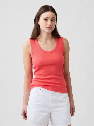 Gap Factory Ribbed Scoopneck Tank Top In Pink