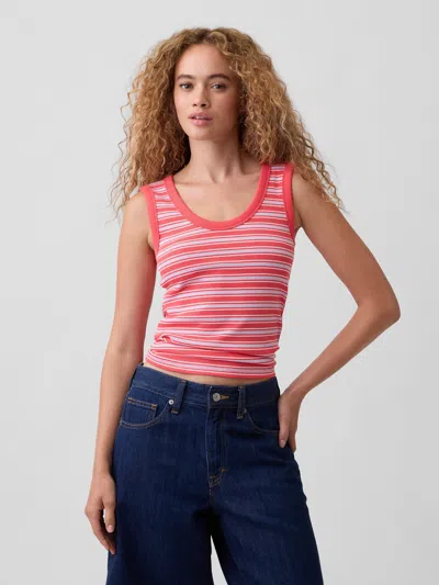 Gap Factory Ribbed Scoopneck Tank Top In Red