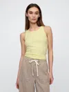 Gap Factory Ribbed Scoopneck Tank Top In Yellow