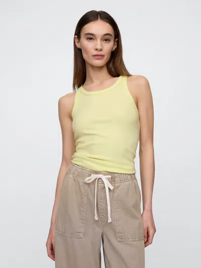 Gap Factory Ribbed Scoopneck Tank Top In Yellow