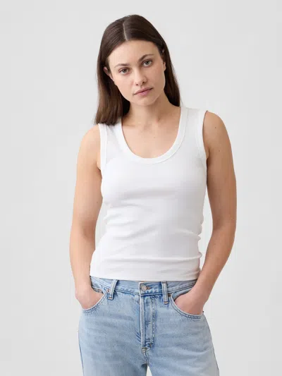 Gap Factory Ribbed Scoopneck Tank Top In Yellow