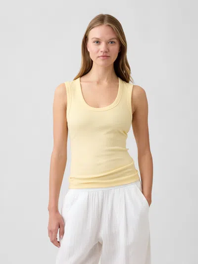 Gap Factory Ribbed Scoopneck Tank Top In Yellow