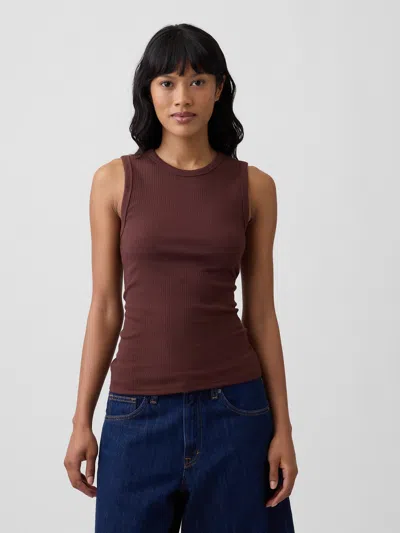 Gap Factory Ribbed Shell Tank In Brown