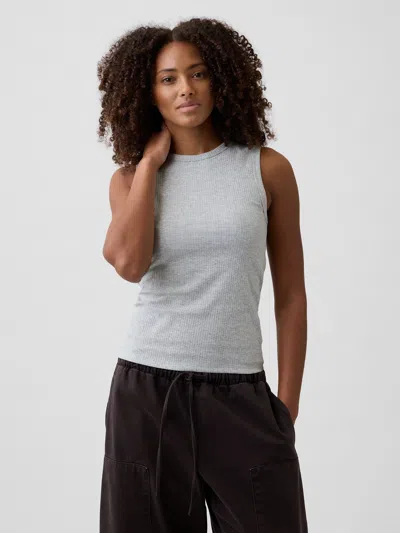 Gap Factory Ribbed Shell Tank In Gray
