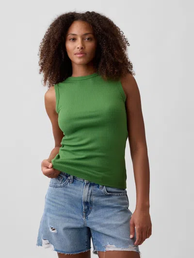 Gap Factory Ribbed Shell Tank In Green