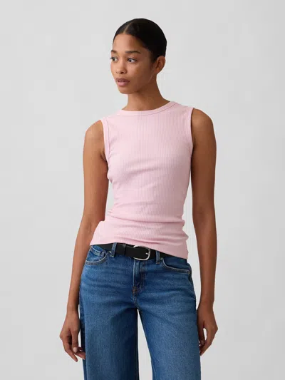 Gap Factory Ribbed Shell Tank In Pink