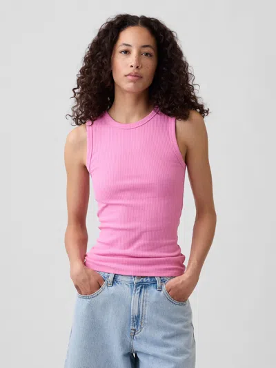 Gap Factory Ribbed Shell Tank In Pink