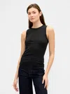 Gap Factory Ribbed Shell Tank Top In Black