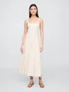 Gap Factory Ribbed Squareneck Midi Dress In White