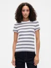 Gap Factory Ribbed Stripe Crewneck T-shirt In Pattern