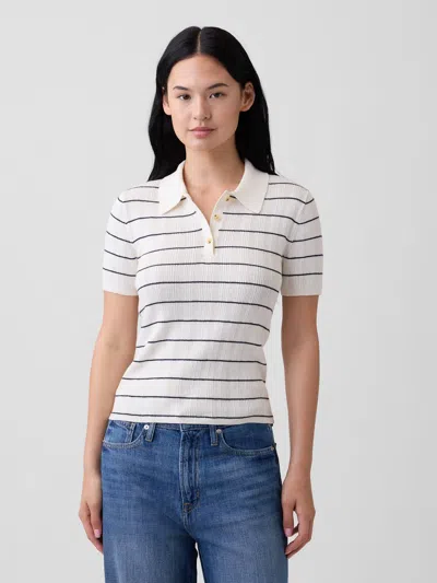 Gap Factory Ribbed Sweater Polo Shirt Shirt In Multi