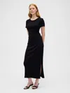 Gap Factory Ribbed T-shirt Maxi Dress In Black