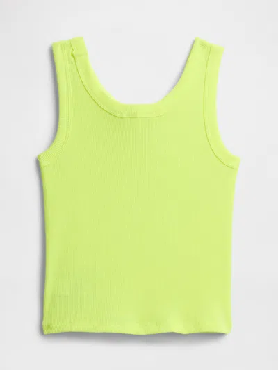 Gap Factory Kids' Ribbed Tank Top In Green
