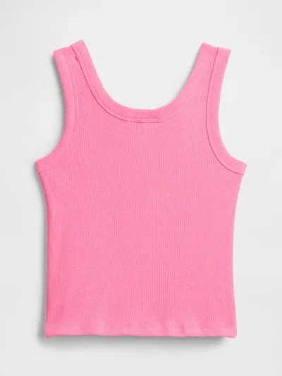Gap Factory Kids' Ribbed Tank Top In Pink