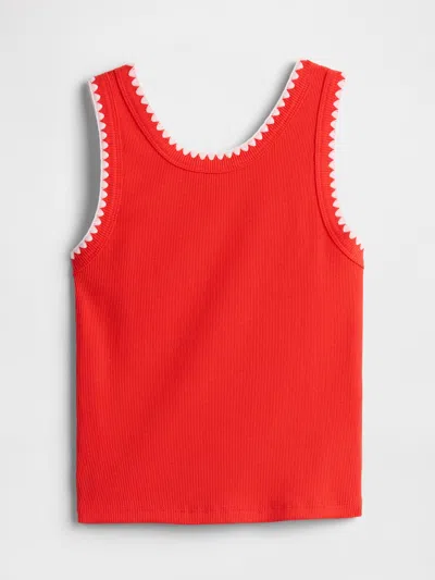 Gap Factory Kids' Ribbed Tank Top In Red