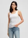 Gap Factory Ribbed Tank Top In White