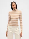 Gap Factory Ribbed Turtleneck T-shirt In Nude