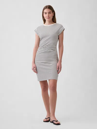 Gap Factory Ruched Jersey Mini Dress In White
