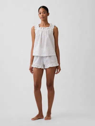 Gap Factory Ruffle Poplin Pj Shorts In White
